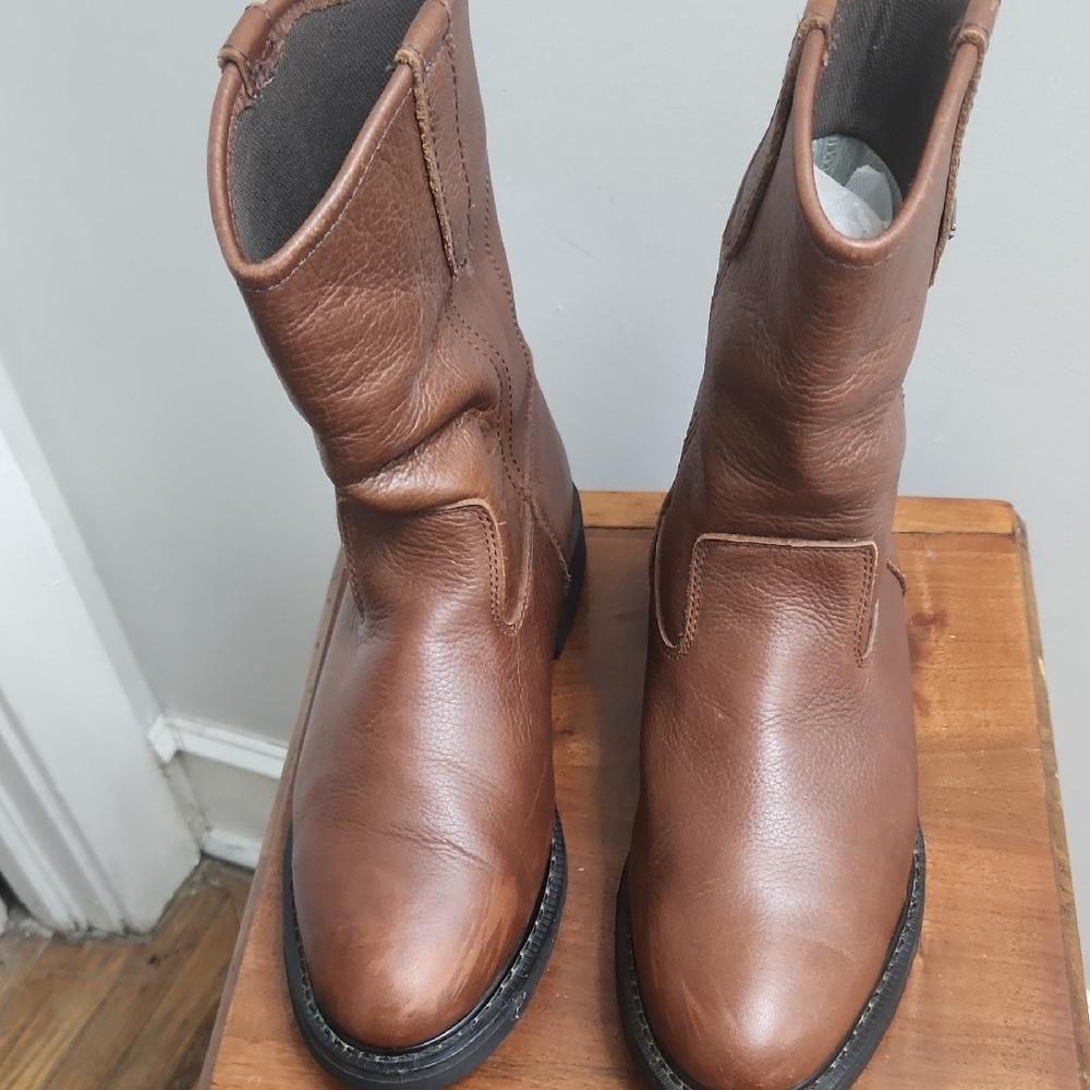 NWOB Wolverine Brown Leather Pull-On Mid-Calf Boots